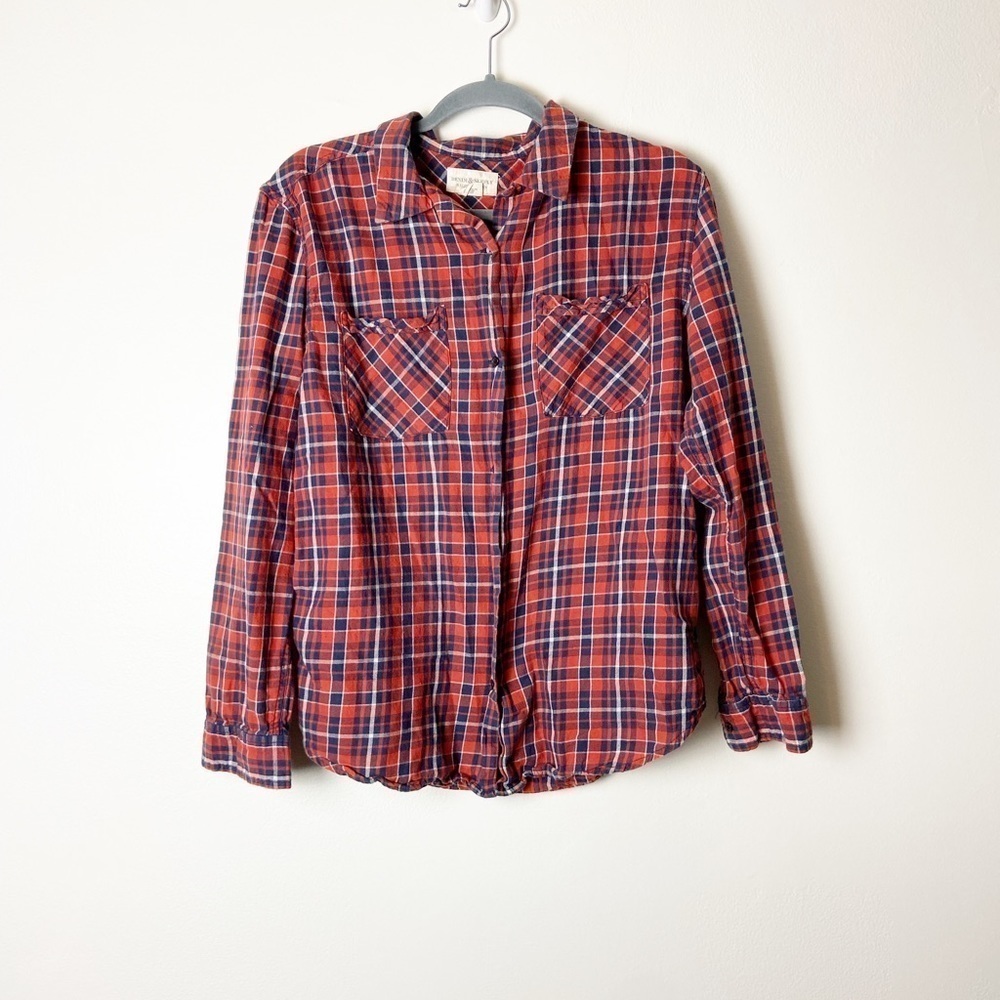 DENIM & SUPPLY RALPH LAUREN •Women’s Plaid Button Down Cotton Flannel Shirt Sz M